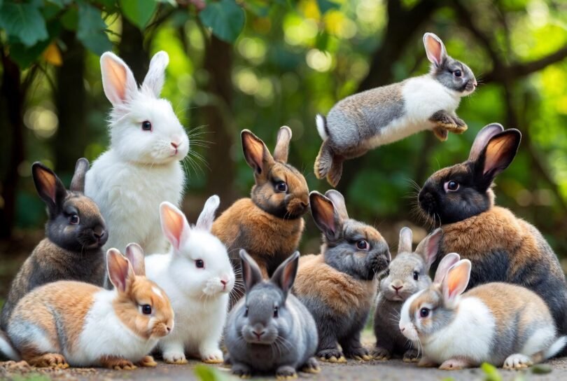 different breed rabbits